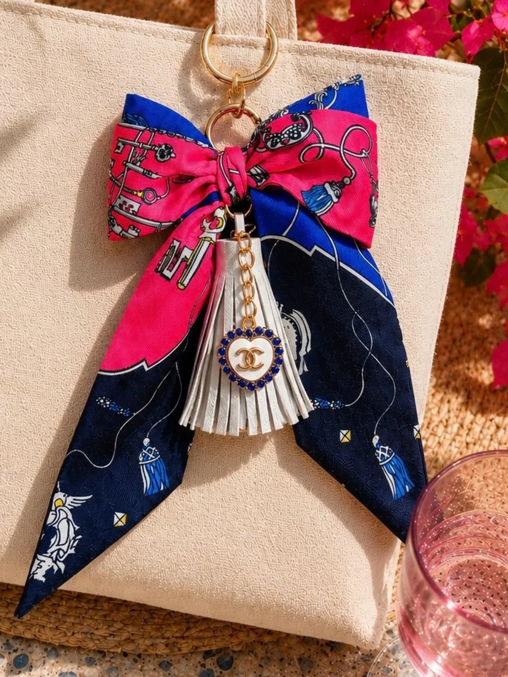Red Navy Twilly Custom Statement Bag Charm